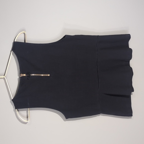 J. Crew Black Peplum Sleeveless Cotton Top - Picture 4 of 6